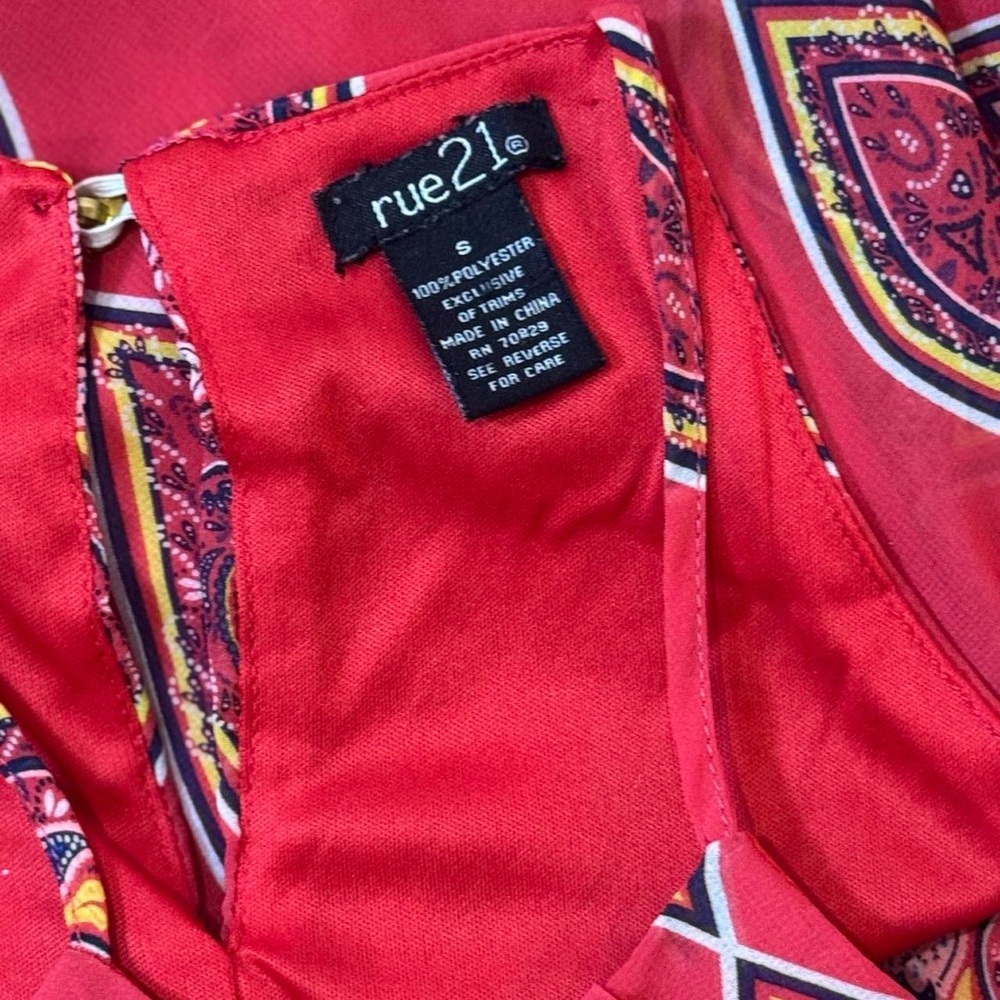 Rue21 Red Patterned Mini Dress - Picture 5 of 5